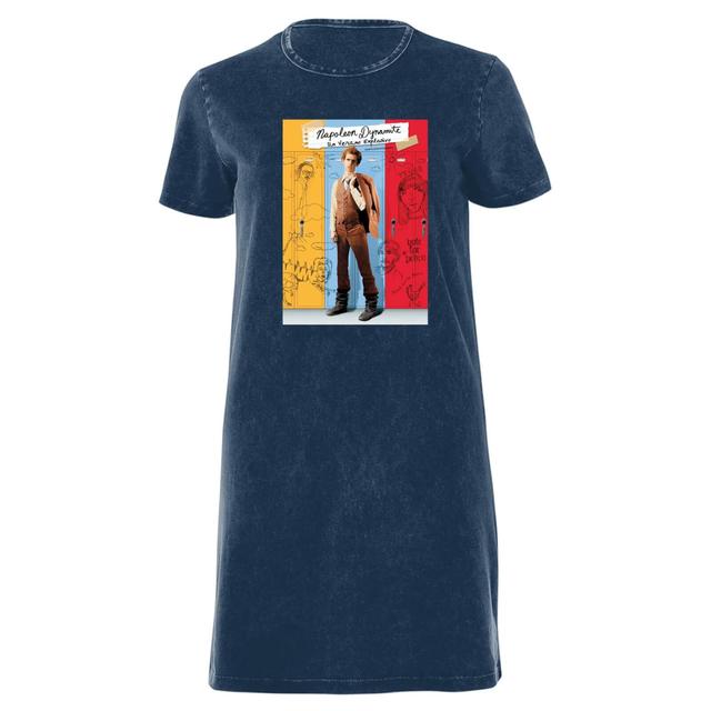 Napoleon Dynamite Poster Women's T-Shirt Dress - Navy Acid Wash - XXL - Navy Acid Wash on Productcaster.