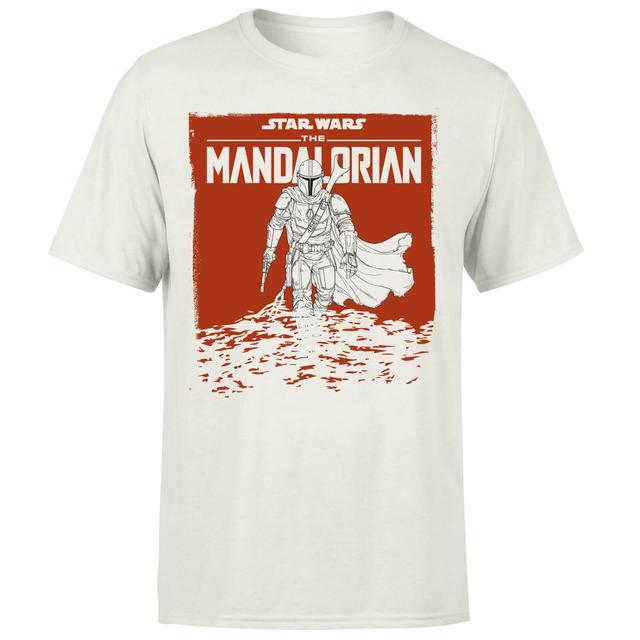 Star Wars The Mandalorian Storm Men's T-Shirt - Cream - XS on Productcaster.