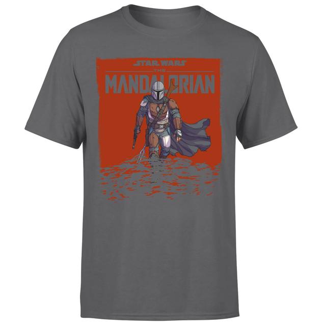 Star Wars The Mandalorian Storm Men's T-Shirt - Charcoal - L on Productcaster.