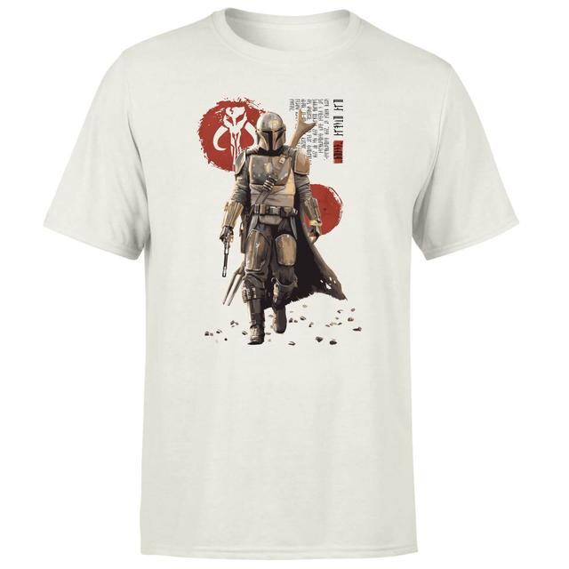 Star Wars The Mandalorian Mando'a Script Men's T-Shirt - Cream - L on Productcaster.