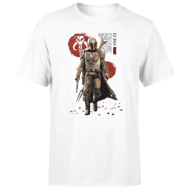 Star Wars The Mandalorian Mando'a Script Men's T-Shirt - White - L on Productcaster.