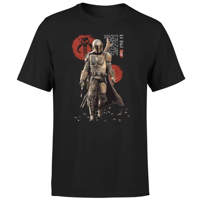 Star Wars The Mandalorian Mando'a Script Men's T-Shirt - Black - L on Productcaster.