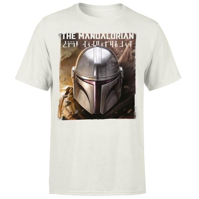 Star Wars The Mandalorian Focus Men's T-Shirt - Cream - L on Productcaster.