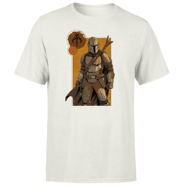 Star Wars The Mandalorian Composition Men's T-Shirt - Cream - XS on Productcaster.