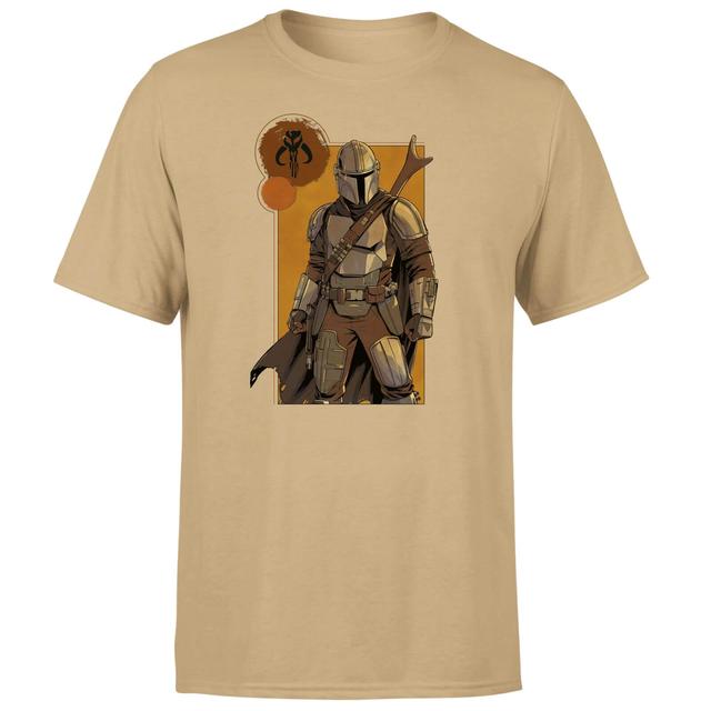 Star Wars The Mandalorian Composition Men's T-Shirt - Tan - S on Productcaster.