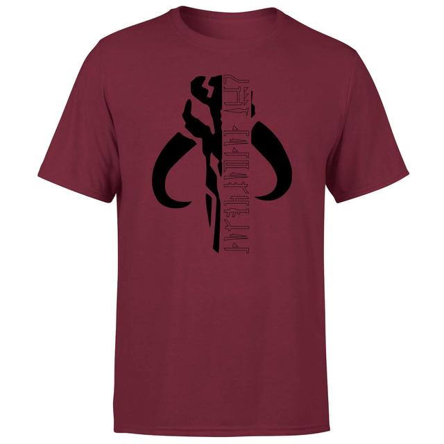 Star Wars The Mandalorian Mando Badge Men's T-Shirt - Burgundy - S on Productcaster.