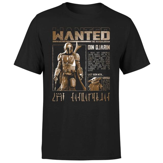 Star Wars The Mandalorian Wanted Men's T-Shirt - Black - L on Productcaster.