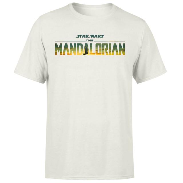 Star Wars The Mandalorian Sunset Logo Men's T-Shirt - Cream - XXL on Productcaster.