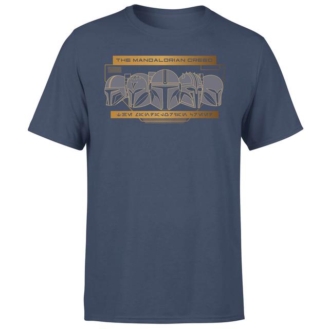 Star Wars The Mandalorian Creed Men's T-Shirt - Navy - S on Productcaster.