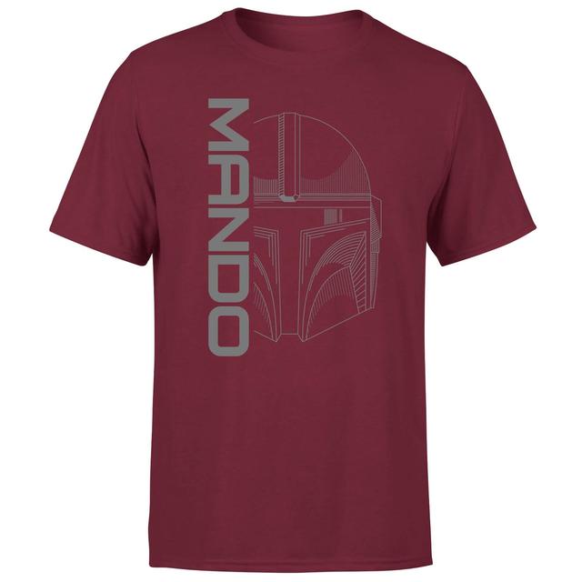 Star Wars The Mandalorian Mando Men's T-Shirt - Burgundy - XL on Productcaster.