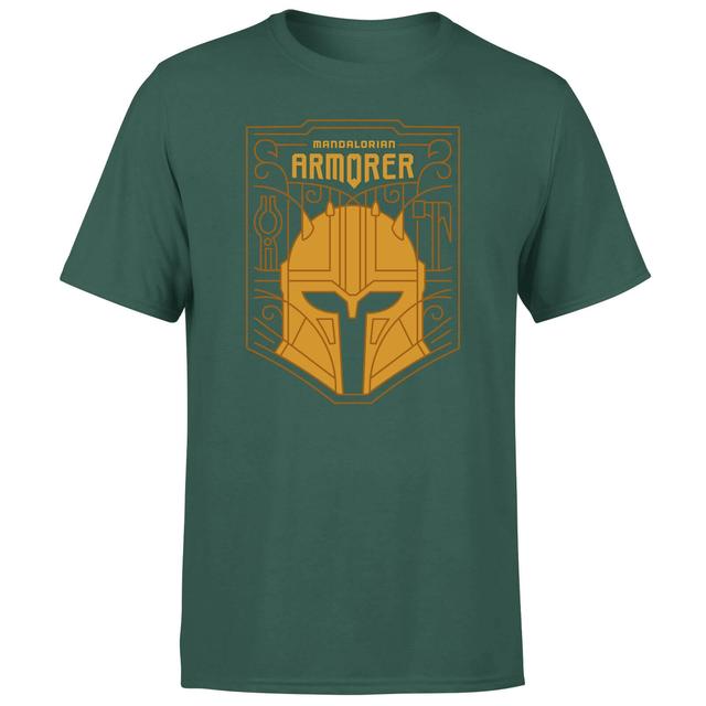 Star Wars The Mandalorian The Armorer Badge Men's T-Shirt - Green - M on Productcaster.