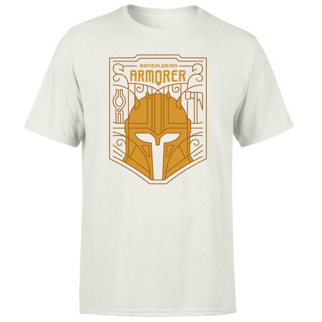 Star Wars The Mandalorian The Armorer Badge Men's T-Shirt - Cream - L on Productcaster.