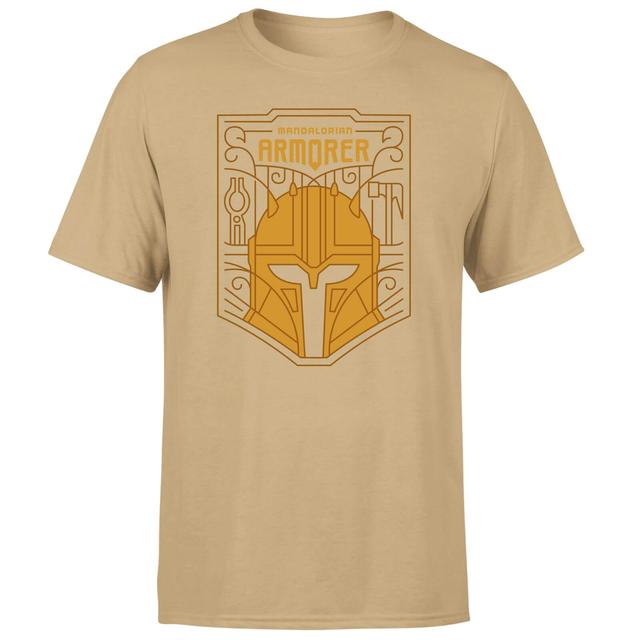 Star Wars The Mandalorian The Armorer Badge Men's T-Shirt - Tan - L on Productcaster.