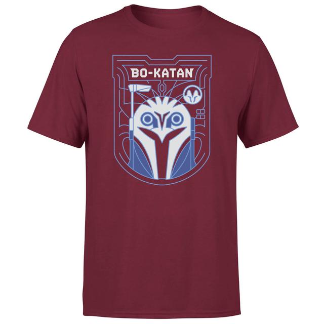 Star Wars The Mandalorian Bo-Katan Badge Men's T-Shirt - Burgundy - XL on Productcaster.