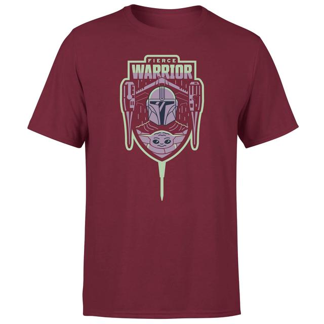 Star Wars The Mandalorian Fierce Warrior Men's T-Shirt - Burgundy - XXL on Productcaster.