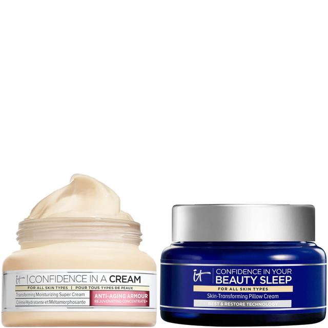 IT Cosmetics Confidence in a Cream Hydrating Moisturiser and Confidence in Your Beauty Sleep 60ml Duo on Productcaster.