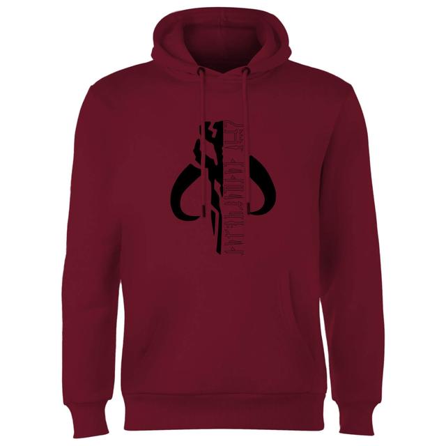 Star Wars The Mandalorian Mando Badge Hoodie - Burgundy - M on Productcaster.