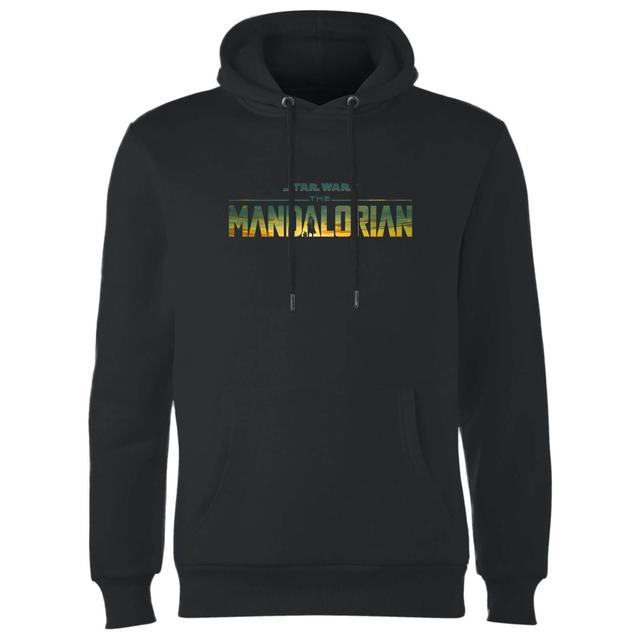 Star Wars The Mandalorian Sunset Logo Hoodie - Black - XL on Productcaster.