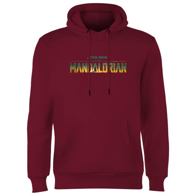 Star Wars The Mandalorian Sunset Logo Hoodie - Burgundy - XXL on Productcaster.