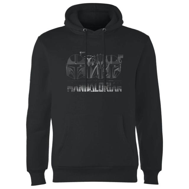 Star Wars The Mandalorian Helmets Line Art Hoodie - Black - S on Productcaster.