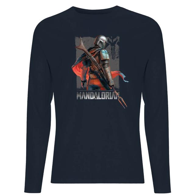 Star Wars The Mandalorian Colour Edit Men's Long Sleeve T-Shirt - Navy - M on Productcaster.