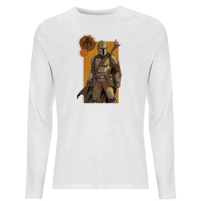 Star Wars The Mandalorian Composition Men's Long Sleeve T-Shirt - White - XS on Productcaster.