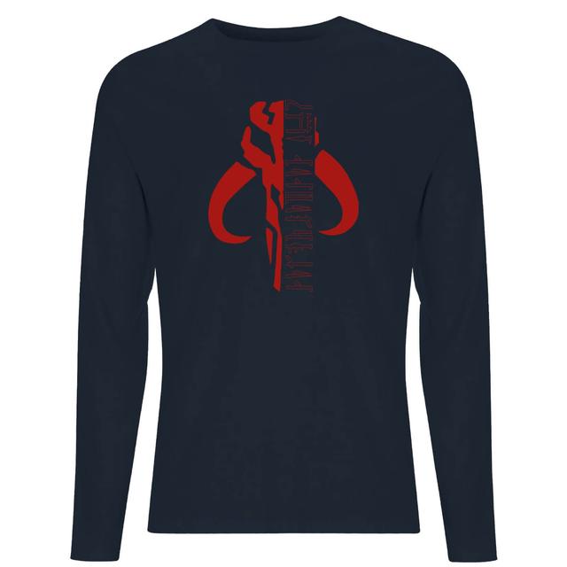 Star Wars The Mandalorian Mando Badge Men's Long Sleeve T-Shirt - Navy - XXL on Productcaster.