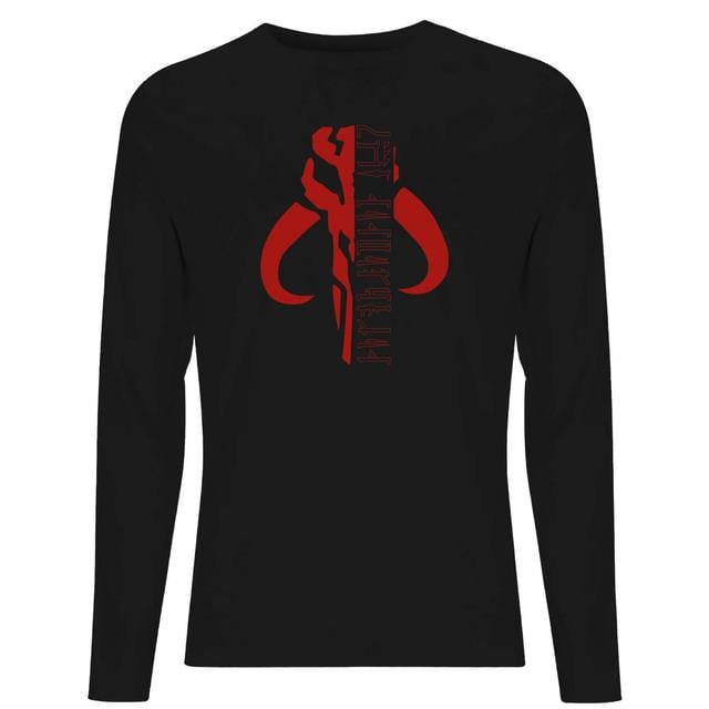 Star Wars The Mandalorian Mando Badge Men's Long Sleeve T-Shirt - Black - XXL on Productcaster.