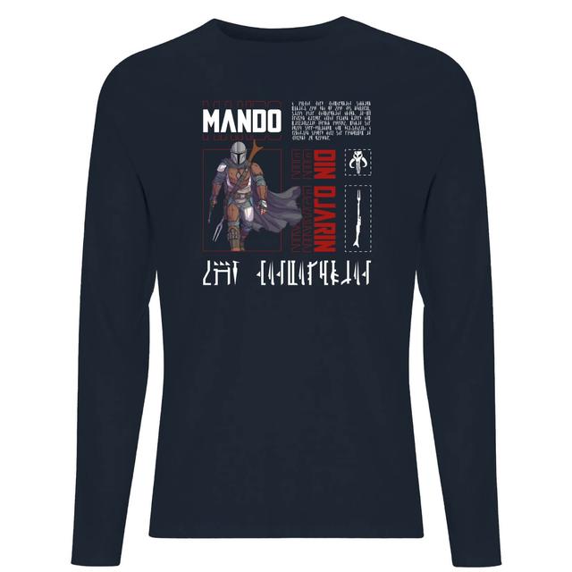 Star Wars The Mandalorian Biography Men's Long Sleeve T-Shirt - Navy - XXL on Productcaster.