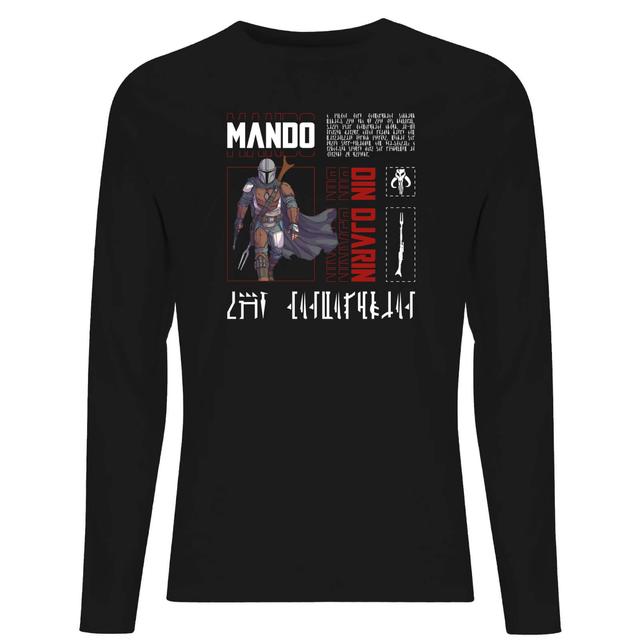 Star Wars The Mandalorian Biography Men's Long Sleeve T-Shirt - Black - L on Productcaster.