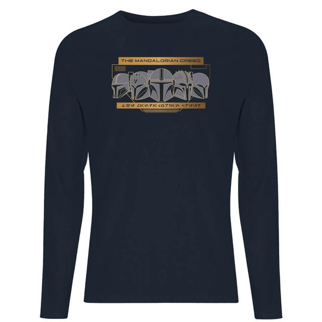 Star Wars The Mandalorian Creed Men's Long Sleeve T-Shirt - Navy - XXL on Productcaster.