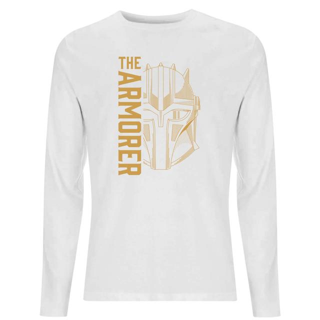 Star Wars The Mandalorian The Armorer Men's Long Sleeve T-Shirt - White - M on Productcaster.