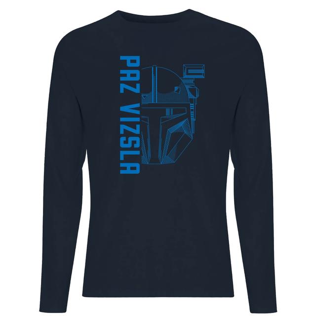 Star Wars The Mandalorian Paz Vizsla Men's Long Sleeve T-Shirt - Navy - M on Productcaster.