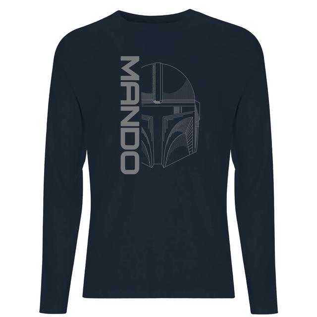 Star Wars The Mandalorian Mando Men's Long Sleeve T-Shirt - Navy - XL on Productcaster.