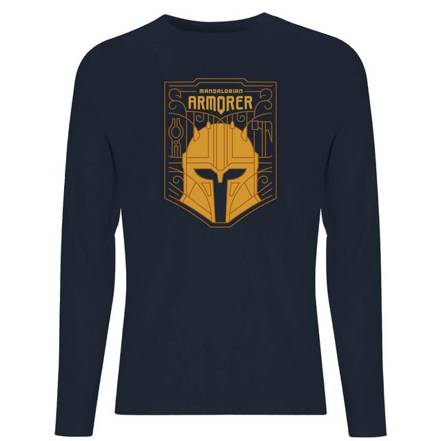 Star Wars The Mandalorian The Armorer Badge Men's Long Sleeve T-Shirt - Navy - XL on Productcaster.