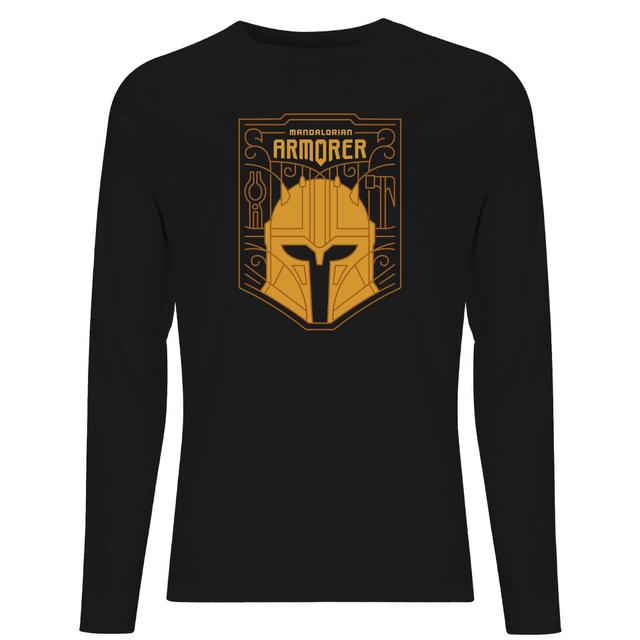 Star Wars The Mandalorian The Armorer Badge Men's Long Sleeve T-Shirt - Black - XS on Productcaster.