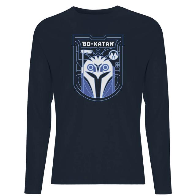 Star Wars The Mandalorian Bo-Katan Badge Men's Long Sleeve T-Shirt - Navy - XS on Productcaster.