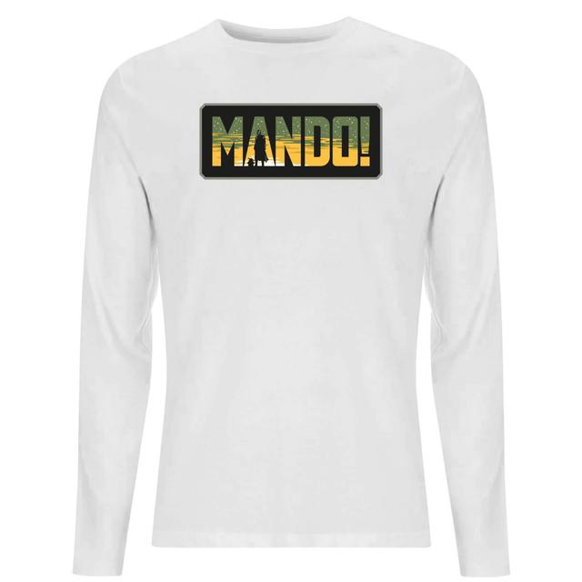 Star Wars The Mandalorian Mando! Men's Long Sleeve T-Shirt - White - S on Productcaster.