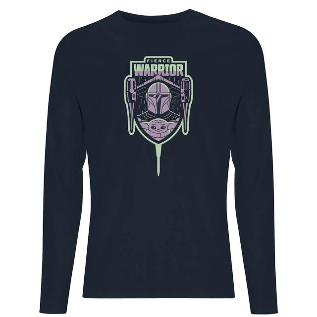 Star Wars The Mandalorian Fierce Warrior Men's Long Sleeve T-Shirt - Navy - XXL on Productcaster.