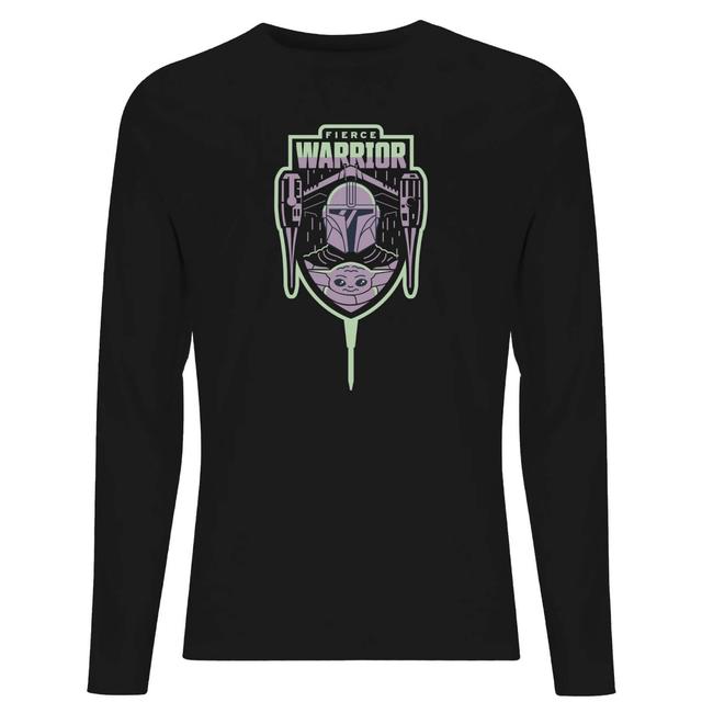 Star Wars The Mandalorian Fierce Warrior Men's Long Sleeve T-Shirt - Black - S on Productcaster.