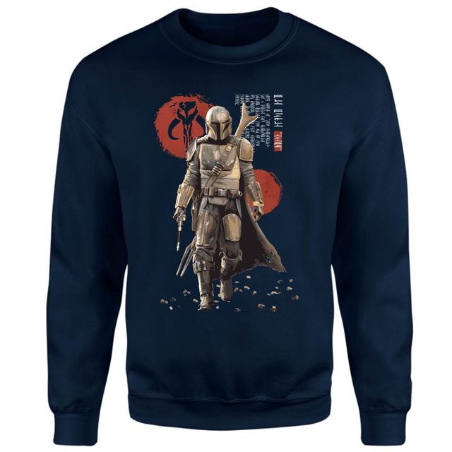 Star Wars The Mandalorian Mando'a Script Sweatshirt - Navy - M on Productcaster.