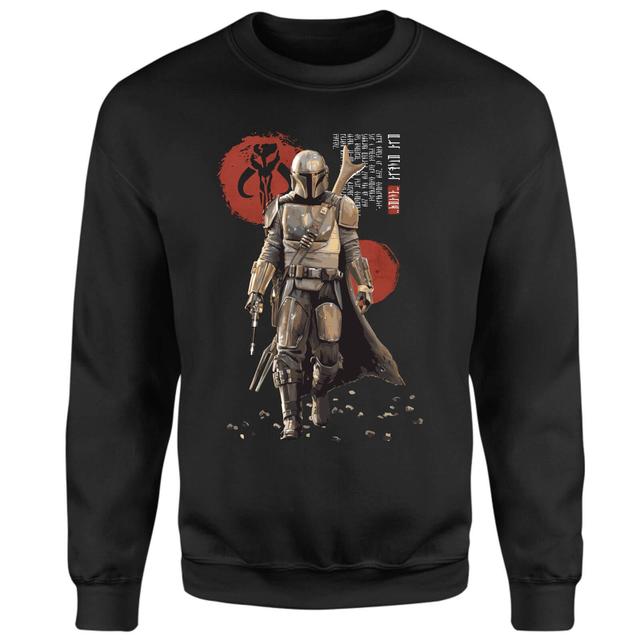 Star Wars The Mandalorian Mando'a Script Sweatshirt - Black - XL on Productcaster.