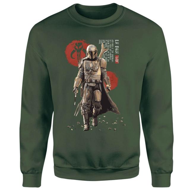 Star Wars The Mandalorian Mando'a Script Jumper - Green - M on Productcaster.