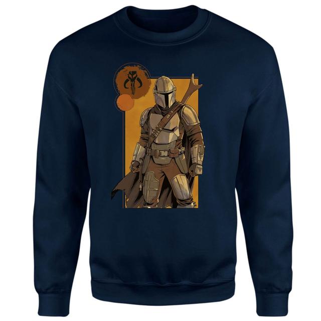 Star Wars The Mandalorian Composition Sweatshirt - Navy - S on Productcaster.