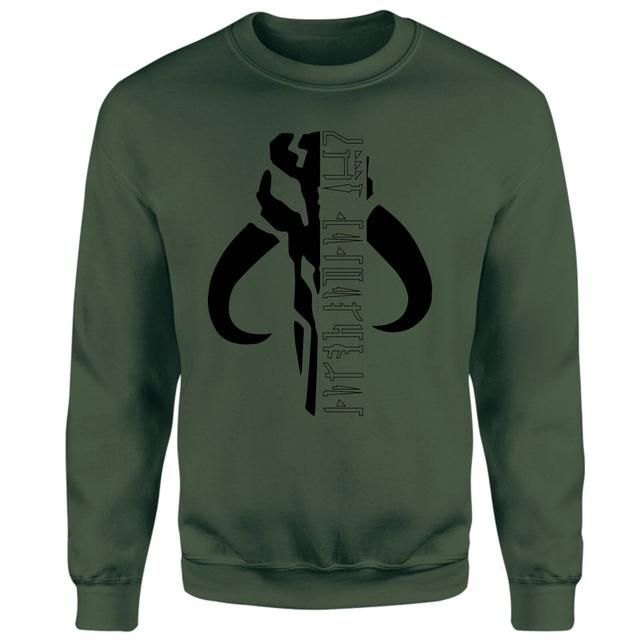 Star Wars The Mandalorian Mando Badge Sweatshirt - Green - L on Productcaster.