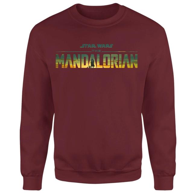 Star Wars The Mandalorian Sunset Logo Sweatshirt - Burgundy - XS on Productcaster.