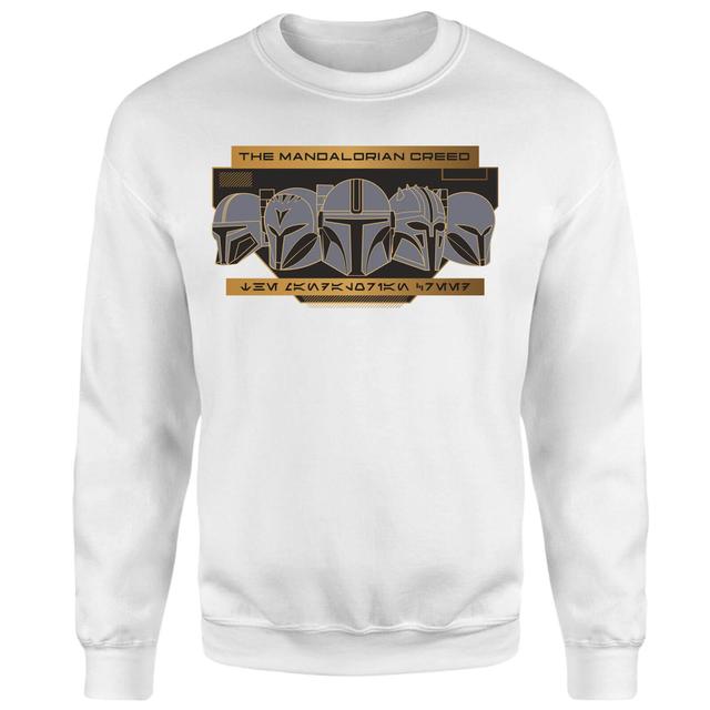 Star Wars The Mandalorian Creed Sweatshirt - White - S on Productcaster.