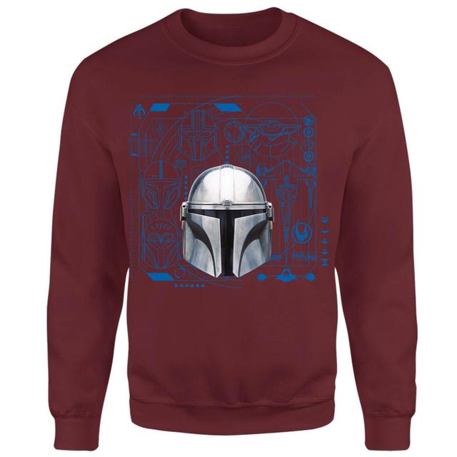 Star Wars The Mandalorian Schematics Sweatshirt - Burgundy - XL on Productcaster.