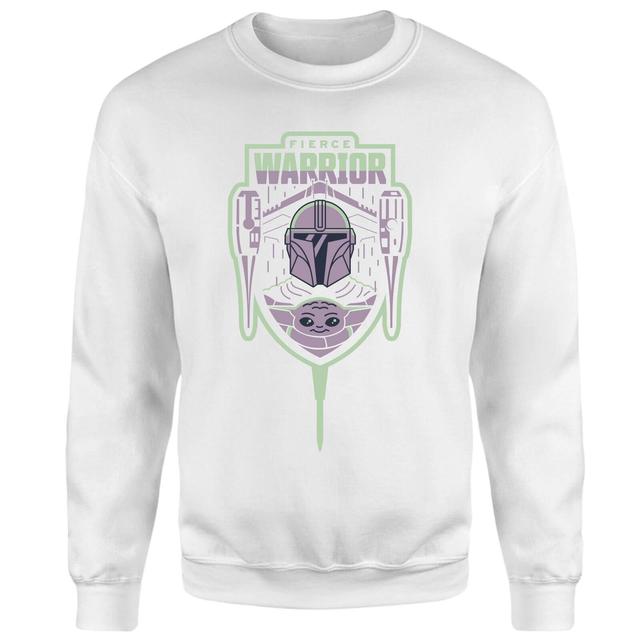 Star Wars The Mandalorian Fierce Warrior Sweatshirt - White - XXL on Productcaster.