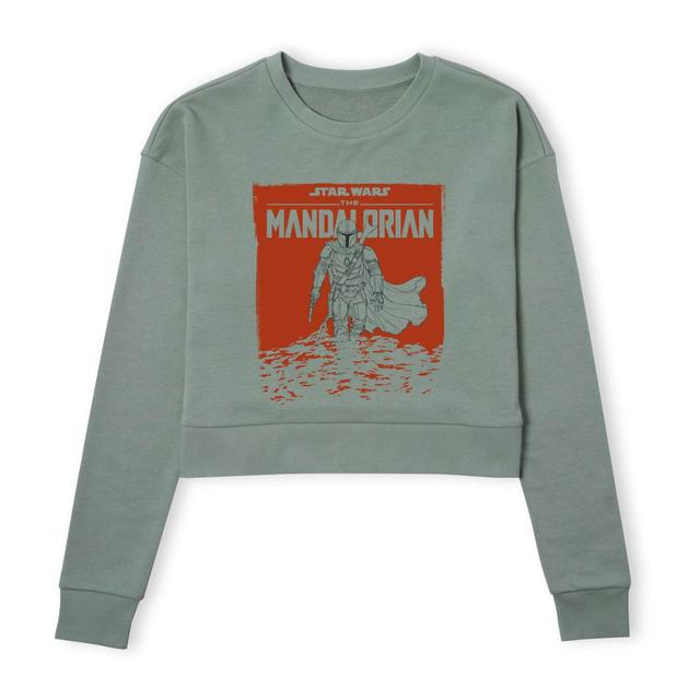 Star Wars The Mandalorian Storm Women's Cropped Sweatshirt - Khaki - XL on Productcaster.